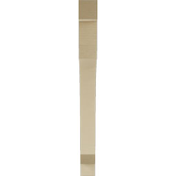 Ekena Millwork - BKTUR035X34X38LEC05RCPR - Timberthane Faux Wood Legacy Style Bracket, Block Ends, 3 1/2"W x 34"D x 38"H, Primed Tan