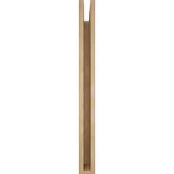 Ekena Millwork - BKTUR035X34X38LEC05RCPR - Timberthane Faux Wood Legacy Style Bracket, Block Ends, 3 1/2"W x 34"D x 38"H, Primed Tan