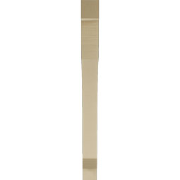 Ekena Millwork - BKTUR035X34X40LEC05RCPR - Timberthane Faux Wood Legacy Style Bracket, Block Ends, 3 1/2"W x 34"D x 40"H, Primed Tan