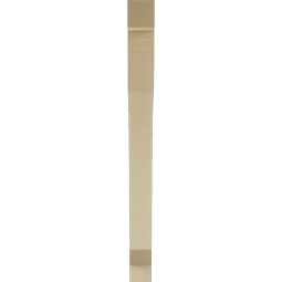 Ekena Millwork - BKTUR035X34X42LEC05RCPR - Timberthane Faux Wood Legacy Style Bracket, Block Ends, 3 1/2"W x 34"D x 42"H, Primed Tan