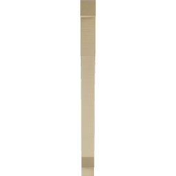 Ekena Millwork - BKTUR035X34X46LEC05RCPR - Timberthane Faux Wood Legacy Style Bracket, Block Ends, 3 1/2"W x 34"D x 46"H, Primed Tan