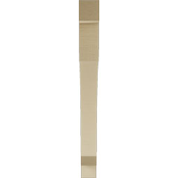 Ekena Millwork - BKTUR035X36X36LEC05RCPR - Timberthane Faux Wood Legacy Style Bracket, Block Ends, 3 1/2"W x 36"D x 36"H, Primed Tan