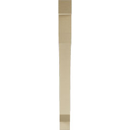 Ekena Millwork - BKTUR035X36X40LEC05RCPR - Timberthane Faux Wood Legacy Style Bracket, Block Ends, 3 1/2"W x 36"D x 40"H, Primed Tan