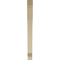 Ekena Millwork - BKTUR035X36X42LEC05RCPR - Timberthane Faux Wood Legacy Style Bracket, Block Ends, 3 1/2"W x 36"D x 42"H, Primed Tan