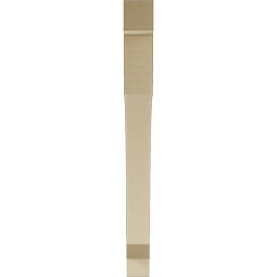 Ekena Millwork - BKTUR035X38X38LEC05RCPR - Timberthane Faux Wood Legacy Style Bracket, Block Ends, 3 1/2"W x 38"D x 38"H, Primed Tan