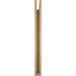 Ekena Millwork - BKTUR035X38X38LEC05RCPR - Timberthane Faux Wood Legacy Style Bracket, Block Ends, 3 1/2"W x 38"D x 38"H, Primed Tan
