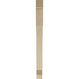 Ekena Millwork - BKTUR035X38X44LEC05RCPR - Timberthane Faux Wood Legacy Style Bracket, Block Ends, 3 1/2"W x 38"D x 44"H, Primed Tan