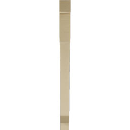 Ekena Millwork - BKTUR035X38X46LEC05RCPR - Timberthane Faux Wood Legacy Style Bracket, Block Ends, 3 1/2"W x 38"D x 46"H, Primed Tan
