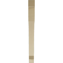Ekena Millwork - BKTUR035X40X40LEC05RCPR - Timberthane Faux Wood Legacy Style Bracket, Block Ends, 3 1/2"W x 40"D x 40"H, Primed Tan