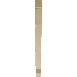 Ekena Millwork - BKTUR035X40X44LEC05RCPR - Timberthane Faux Wood Legacy Style Bracket, Block Ends, 3 1/2"W x 40"D x 44"H, Primed Tan