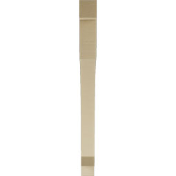 Ekena Millwork - BKTUR035X42X42LEC05RCPR - Timberthane Faux Wood Legacy Style Bracket, Block Ends, 3 1/2"W x 42"D x 42"H, Primed Tan