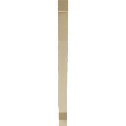 Ekena Millwork - BKTUR035X42X48LEC05RCPR - Timberthane Faux Wood Legacy Style Bracket, Block Ends, 3 1/2"W x 42"D x 48"H, Primed Tan
