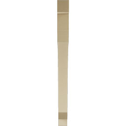 Ekena Millwork - BKTUR035X44X44LEC05RCPR - Timberthane Faux Wood Legacy Style Bracket, Block Ends, 3 1/2"W x 44"D x 44"H, Primed Tan