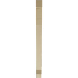 Ekena Millwork - BKTUR035X44X48LEC05RCPR - Timberthane Faux Wood Legacy Style Bracket, Block Ends, 3 1/2"W x 44"D x 48"H, Primed Tan