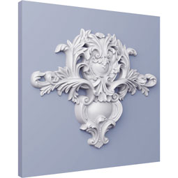 Ekena Millwork - ONL22X18ED - Endurathane Edwards Onlay, 22 1/4"W x 18 3/8"H x 2 1/4"P, Factory Primed