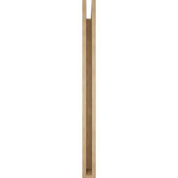 Ekena Millwork - BKTUR035X46X46LEC05RCPR - Timberthane Faux Wood Legacy Style Bracket, Block Ends, 3 1/2"W x 46"D x 46"H, Primed Tan