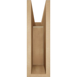 Ekena Millwork - BKTUR055X18X18LEC05RCPR - Timberthane Faux Wood Legacy Style Bracket, Block Ends, 5 1/2"W x 18"D x 18"H, Primed Tan