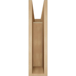 Ekena Millwork - BKTUR055X18X22LEC05RCPR - Timberthane Faux Wood Legacy Style Bracket, Block Ends, 5 1/2"W x 18"D x 22"H, Primed Tan