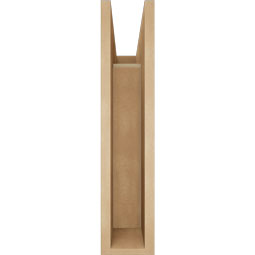 Ekena Millwork - BKTUR055X18X26LEC05RCPR - Timberthane Faux Wood Legacy Style Bracket, Block Ends, 5 1/2"W x 18"D x 26"H, Primed Tan