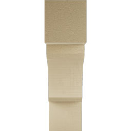 Ekena Millwork - BKTUR055X20X20LEC05RCPR - Timberthane Faux Wood Legacy Style Bracket, Block Ends, 5 1/2"W x 20"D x 20"H, Primed Tan