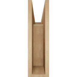 Ekena Millwork - BKTUR055X20X20LEC05RCPR - Timberthane Faux Wood Legacy Style Bracket, Block Ends, 5 1/2"W x 20"D x 20"H, Primed Tan