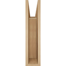 Ekena Millwork - BKTUR055X20X24LEC05RCPR - Timberthane Faux Wood Legacy Style Bracket, Block Ends, 5 1/2"W x 20"D x 24"H, Primed Tan