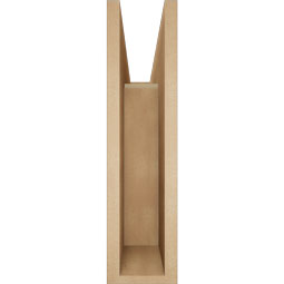 Ekena Millwork - BKTUR055X22X22LEC05RCPR - Timberthane Faux Wood Legacy Style Bracket, Block Ends, 5 1/2"W x 22"D x 22"H, Primed Tan