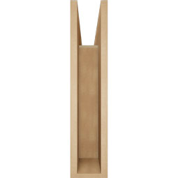 Ekena Millwork - BKTUR055X22X26LEC05RCPR - Timberthane Faux Wood Legacy Style Bracket, Block Ends, 5 1/2"W x 22"D x 26"H, Primed Tan