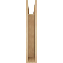 Ekena Millwork - BKTUR055X22X30LEC05RCPR - Timberthane Faux Wood Legacy Style Bracket, Block Ends, 5 1/2"W x 22"D x 30"H, Primed Tan