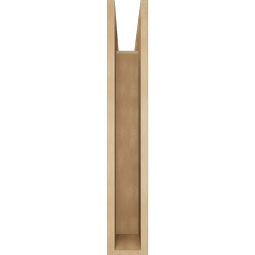Ekena Millwork - BKTUR055X22X34LEC05RCPR - Timberthane Faux Wood Legacy Style Bracket, Block Ends, 5 1/2"W x 22"D x 34"H, Primed Tan