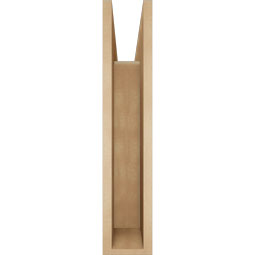 Ekena Millwork - BKTUR055X24X28LEC05RCPR - Timberthane Faux Wood Legacy Style Bracket, Block Ends, 5 1/2"W x 24"D x 28"H, Primed Tan