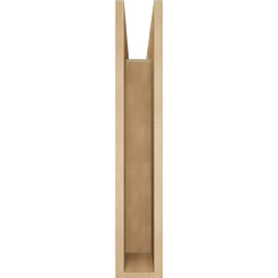 Ekena Millwork - BKTUR055X24X32LEC05RCPR - Timberthane Faux Wood Legacy Style Bracket, Block Ends, 5 1/2"W x 24"D x 32"H, Primed Tan