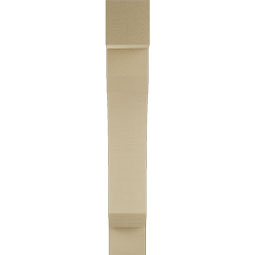 Ekena Millwork - BKTUR055X24X36LEC05RCPR - Timberthane Faux Wood Legacy Style Bracket, Block Ends, 5 1/2"W x 24"D x 36"H, Primed Tan