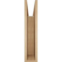 Ekena Millwork - BKTUR055X26X26LEC05RCPR - Timberthane Faux Wood Legacy Style Bracket, Block Ends, 5 1/2"W x 26"D x 26"H, Primed Tan
