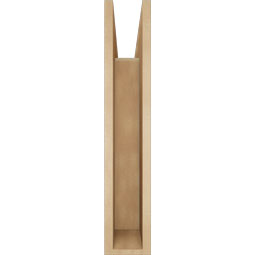 Ekena Millwork - BKTUR055X26X30LEC05RCPR - Timberthane Faux Wood Legacy Style Bracket, Block Ends, 5 1/2"W x 26"D x 30"H, Primed Tan