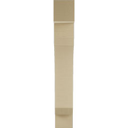 Ekena Millwork - BKTUR055X26X38LEC05RCPR - Timberthane Faux Wood Legacy Style Bracket, Block Ends, 5 1/2"W x 26"D x 38"H, Primed Tan