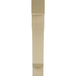 Ekena Millwork - BKTUR055X28X36LEC05RCPR - Timberthane Faux Wood Legacy Style Bracket, Block Ends, 5 1/2"W x 28"D x 36"H, Primed Tan