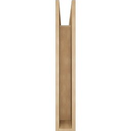 Ekena Millwork - BKTUR055X28X36LEC05RCPR - Timberthane Faux Wood Legacy Style Bracket, Block Ends, 5 1/2"W x 28"D x 36"H, Primed Tan