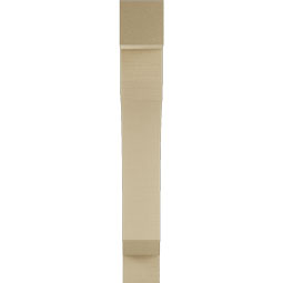 Ekena Millwork - BKTUR055X28X40LEC05RCPR - Timberthane Faux Wood Legacy Style Bracket, Block Ends, 5 1/2"W x 28"D x 40"H, Primed Tan