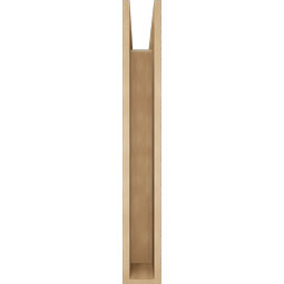 Ekena Millwork - BKTUR055X28X40LEC05RCPR - Timberthane Faux Wood Legacy Style Bracket, Block Ends, 5 1/2"W x 28"D x 40"H, Primed Tan