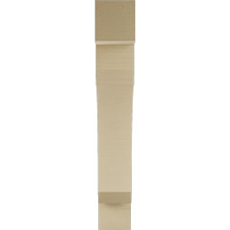 Ekena Millwork - BKTUR055X30X36LEC05RCPR - Timberthane Faux Wood Legacy Style Bracket, Block Ends, 5 1/2"W x 30"D x 36"H, Primed Tan