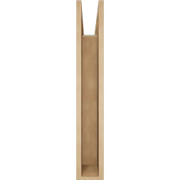 Ekena Millwork - BKTUR055X30X36LEC05RCPR - Timberthane Faux Wood Legacy Style Bracket, Block Ends, 5 1/2"W x 30"D x 36"H, Primed Tan