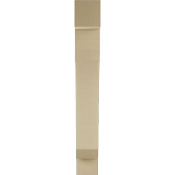Ekena Millwork - BKTUR055X30X42LEC05RCPR - Timberthane Faux Wood Legacy Style Bracket, Block Ends, 5 1/2"W x 30"D x 42"H, Primed Tan