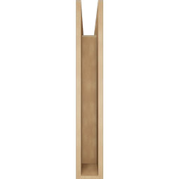 Ekena Millwork - BKTUR055X32X36LEC05RCPR - Timberthane Faux Wood Legacy Style Bracket, Block Ends, 5 1/2"W x 32"D x 36"H, Primed Tan