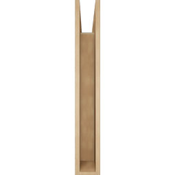 Ekena Millwork - BKTUR055X32X38LEC05RCPR - Timberthane Faux Wood Legacy Style Bracket, Block Ends, 5 1/2"W x 32"D x 38"H, Primed Tan