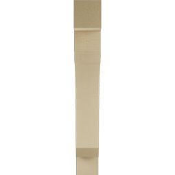 Ekena Millwork - BKTUR055X32X40LEC05RCPR - Timberthane Faux Wood Legacy Style Bracket, Block Ends, 5 1/2"W x 32"D x 40"H, Primed Tan