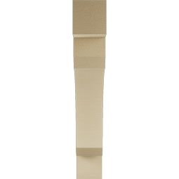 Ekena Millwork - BKTUR055X34X34LEC05RCPR - Timberthane Faux Wood Legacy Style Bracket, Block Ends, 5 1/2"W x 34"D x 34"H, Primed Tan