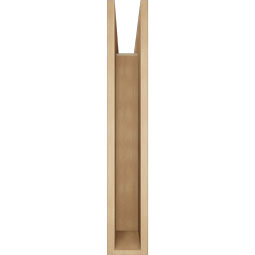 Ekena Millwork - BKTUR055X34X34LEC05RCPR - Timberthane Faux Wood Legacy Style Bracket, Block Ends, 5 1/2"W x 34"D x 34"H, Primed Tan