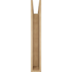 Ekena Millwork - BKTUR055X34X38LEC05RCPR - Timberthane Faux Wood Legacy Style Bracket, Block Ends, 5 1/2"W x 34"D x 38"H, Primed Tan