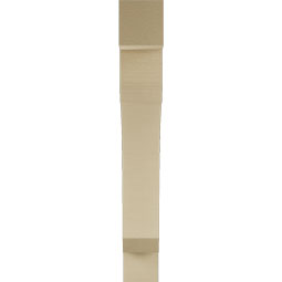 Ekena Millwork - BKTUR055X34X40LEC05RCPR - Timberthane Faux Wood Legacy Style Bracket, Block Ends, 5 1/2"W x 34"D x 40"H, Primed Tan